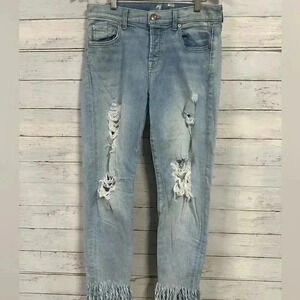 7 for All Mankind Josefina Skinny Boyfriend Jeans Size 27